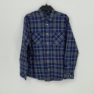 GOOD MAN Blue Plaid Long Sleeve Button Down Shirt